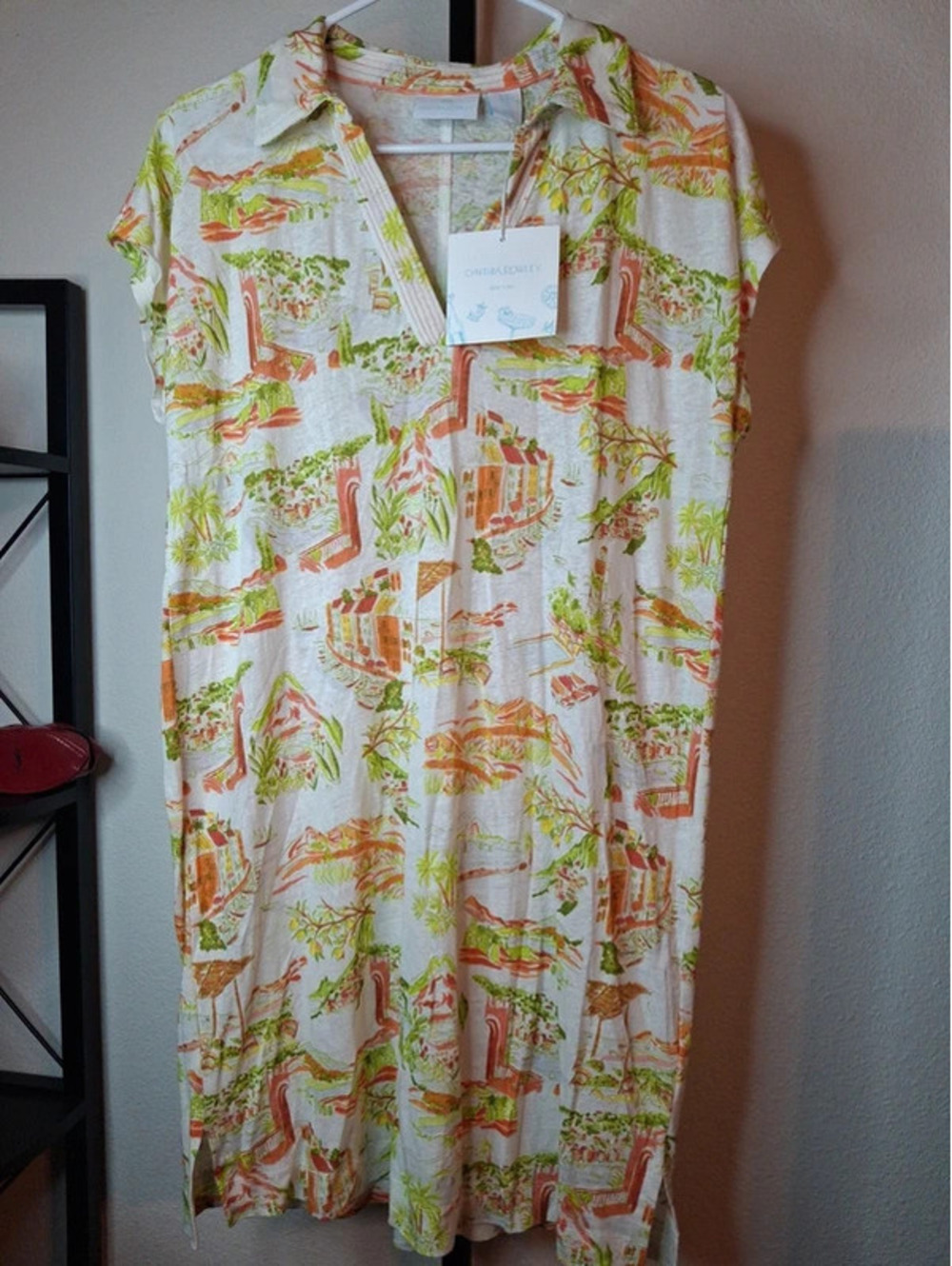 Cynthia Rowley lightweight V-neck shift dress or swimsuit cover-up NWT size M